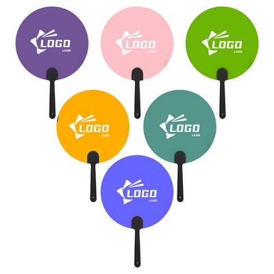 Custom Plastic Round Hand Fan