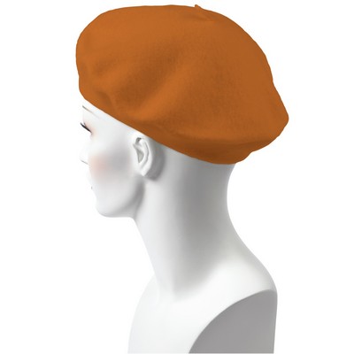 Orange Wool Beret