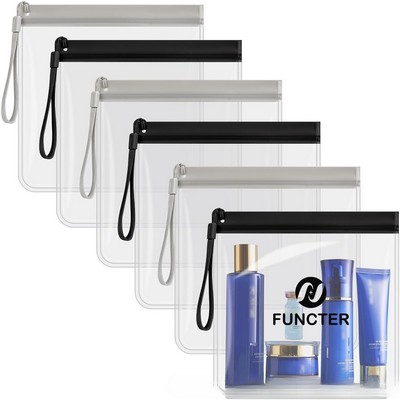 Transparent Aviation Travel Sealed Waterproof Toiletry Bag With Rope