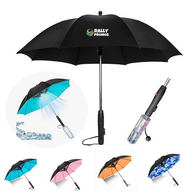 3 in 1 Cooling USB Umbrella With Fan Misting