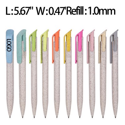 Eco-Friendly Wheat Straw Ballpoint Pen