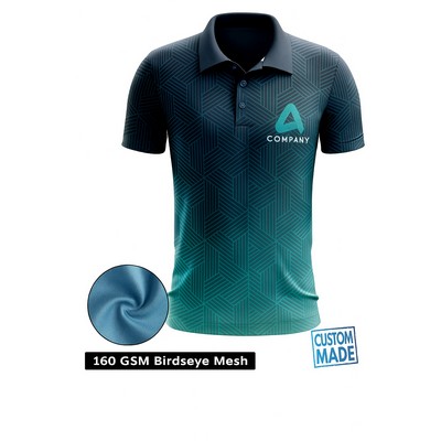 Sublimation Performance Polo shirt- (Birdseye Mesh)