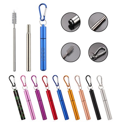Portable Stainless Steel Telescopic Straw
