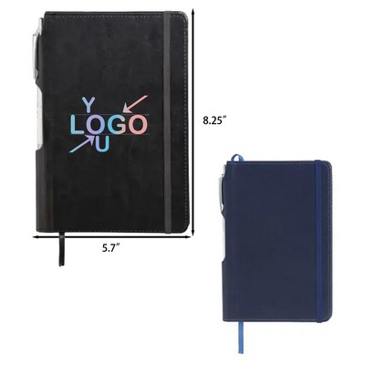 6 Inches x 8.5 Inches Viola Notebook with Pen