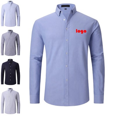 Men's Wrinkle-Resistant Stretch Dress Shirt – Long Sleeve