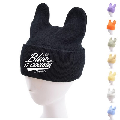 Cat Ear Knitted Beanie