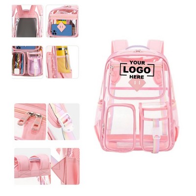 Clear Backpack for School Girls Heavy Duty TPU Transparent Backpack