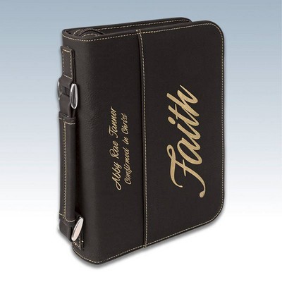 Small Leatherette Book or Bible Cover w/Zipper