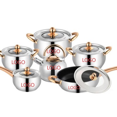 6-Piece Stainless Steel Kitchen Cookware Set