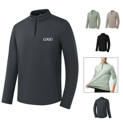 Men's Performance Quarter-Zip Long Sleeve Pullover Top