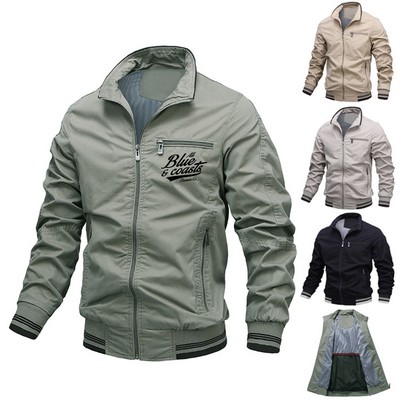 Cotton Tactical Jacket with Stand Collar