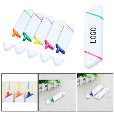 Two-Color Slanted Head Highlighter Marker