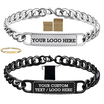 Stainless Steel Rectangle Bar Bracelet