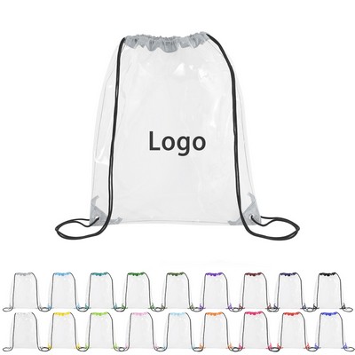 Transparent Drawstring Sack Backpack