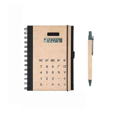 Eco-Friendly Solar Calculator With pen Notepad Sticky Notes