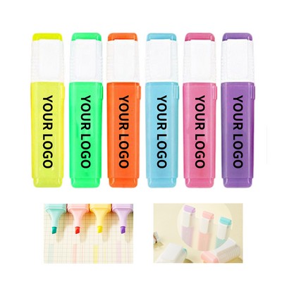 Assorted Pastel Color Highlighter With Quick Drying Ink 6 Pack
