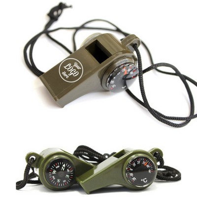 Emergency Survival Whistle with Compass