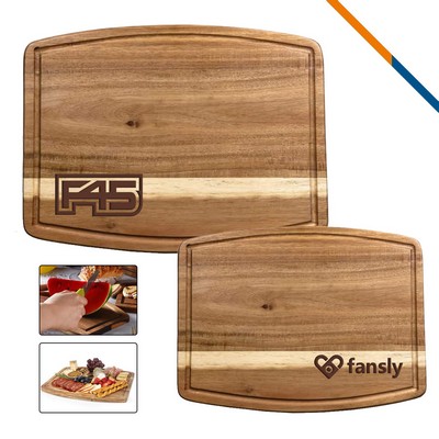 Lauretta Acacia Wood Curve Shape Cutting Board
