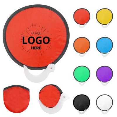 Round Foldable Nylon Fan with Carrying Bag