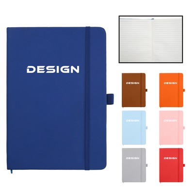 A5 Portable PU Leather Hard Cover Notebook with Strap