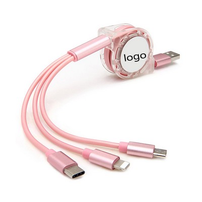 3" 1 Retractable Usb Charging Cable