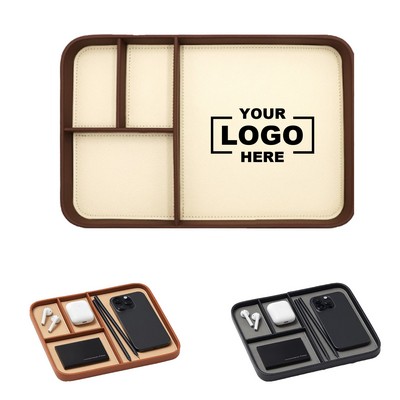 Leather Desktop Storage Tray