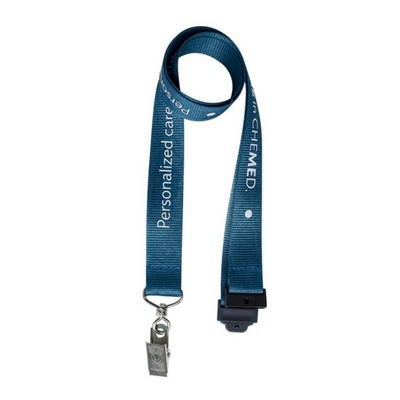 3/4" Silkscreen Lanyard With Free Breakaway Safety Release