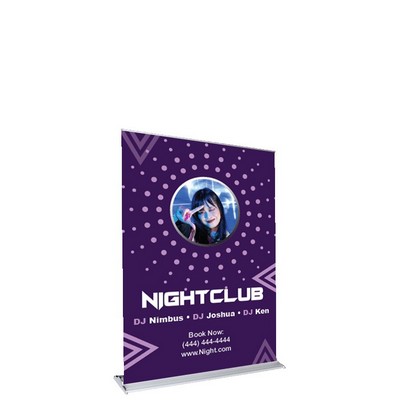 36"W x 39"H Ultimate Retractable Banner Kit (Package)-(No-Curl Hybrid Media) Printed in USA