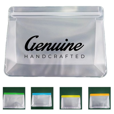 PEVA Matte Reuseable Food Bag with Slip Zip