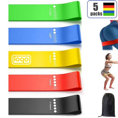 5 Piece TPE Yoga Resistance Bands Set