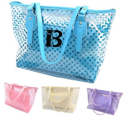 Stylish PVC Waterproof Clear Beach Tote Bag
