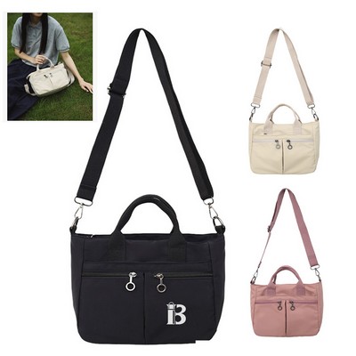 Nylon Lightweight Crossbody Tote Bag