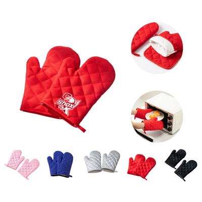 Polyester Thick Insulated Oven Gloves