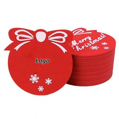 Christmas Felt Coasters Set Heat Resistant Non Slip Absorbent