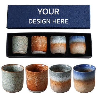 Reactive Glaze Ceramic Coffee Mug Gift Set