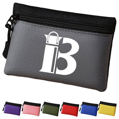 Mini Canvas Zipper Coin Pouch