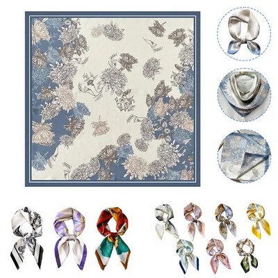 MOQ 50 Custom Silk Bandanas For Hair Neck