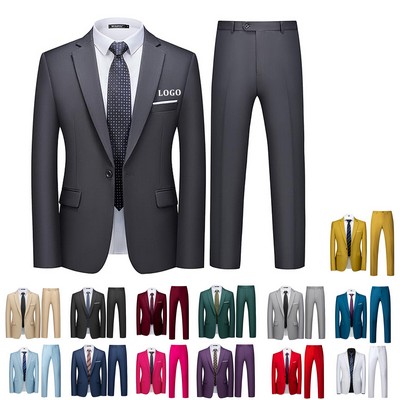 Men 2 Piece Slim Fit Suit Set