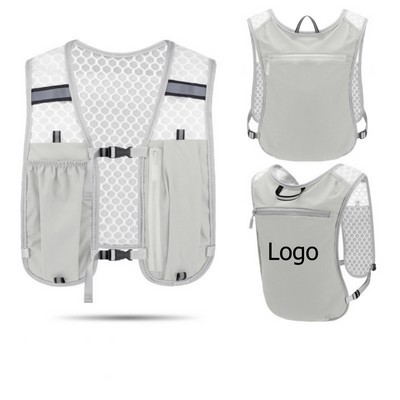 Women Men Adult Breathable Running Vest with Pockets Running Hydration Vest