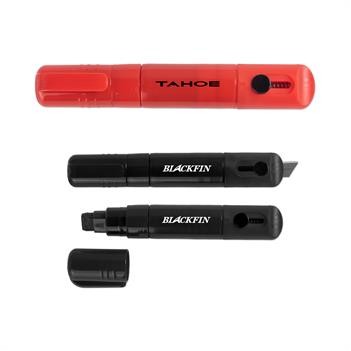 Permanent Marker with Box Cutter