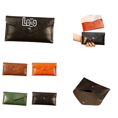 PU Leather Envelope Wallet & Phone Pouch