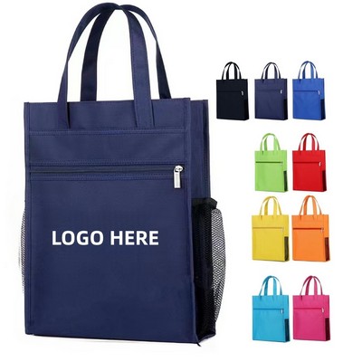 Zippered Oxford Document Carrier with Handle