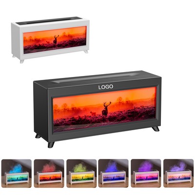 220ml Aromatherapy Essential Oil Diffuser Elk Flame Desk Mist Humidifier