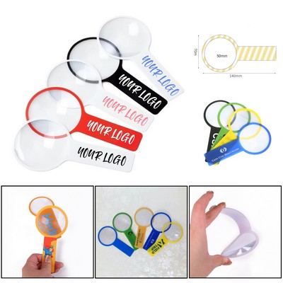 Ultra-thin Handheld 3X Bookmark Magnifier