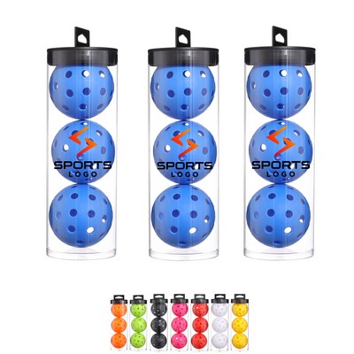 3 Pack 40 Holes Pickleball Ball Set