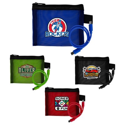 Recycled Mesh C to C Cable Pouch