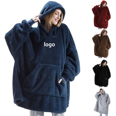 Cozy Unisex Winter Flannel Hoodie Pajama
