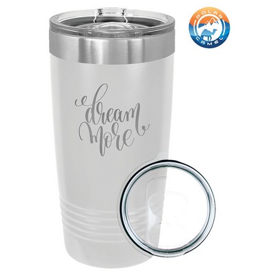 White Polar Camel 20 oz Ringneck Tumbler with Slider Lid- Laser Engraved