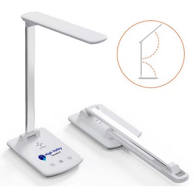 LED Desk Lamp,Dimmable Eye-Caring Table Lamps with Wireless Charging , 3 Brightness Levels