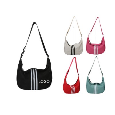 Oxford Canvas Sporty Crossbody Bag